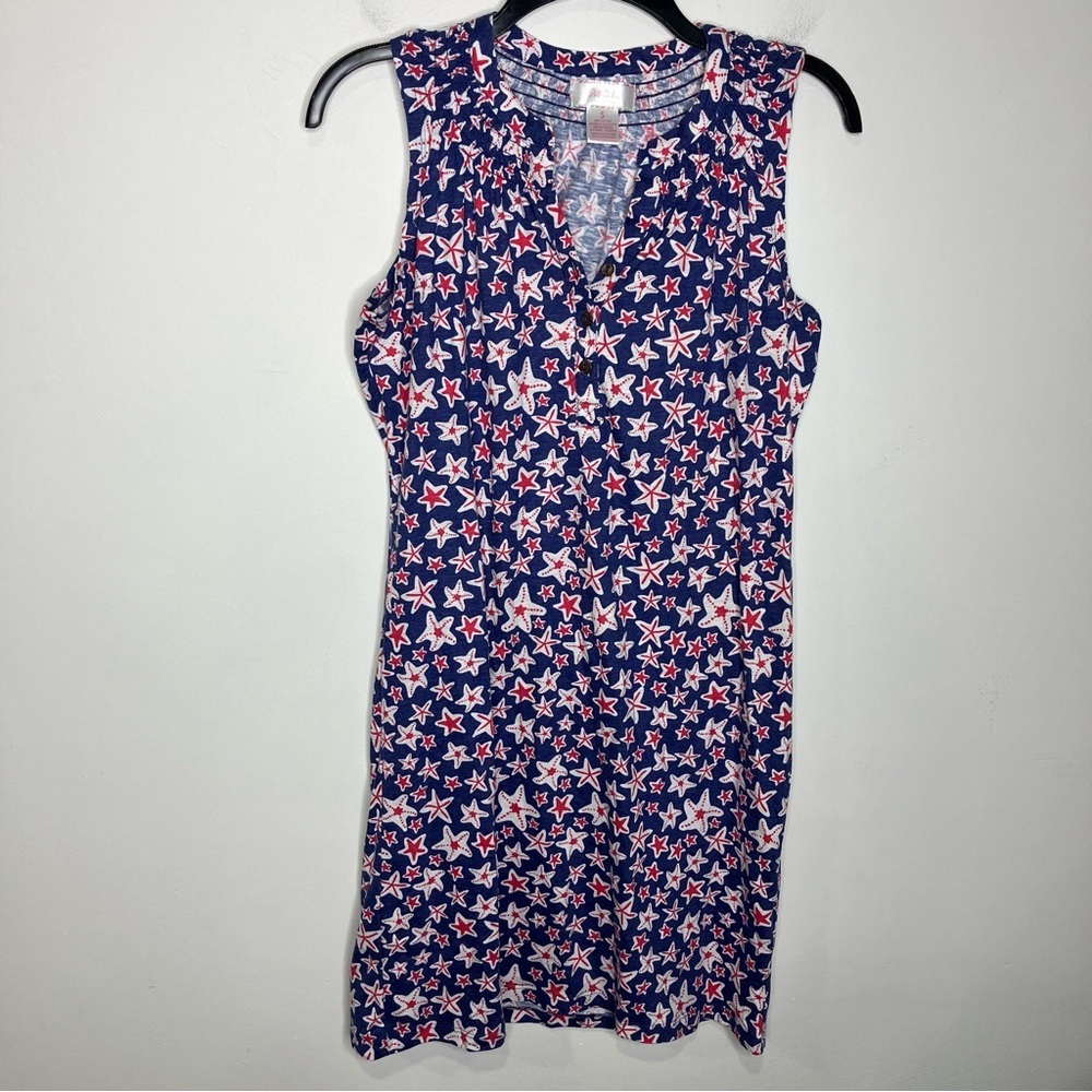 Stella Parker star dress red, white & blue patriotic size small